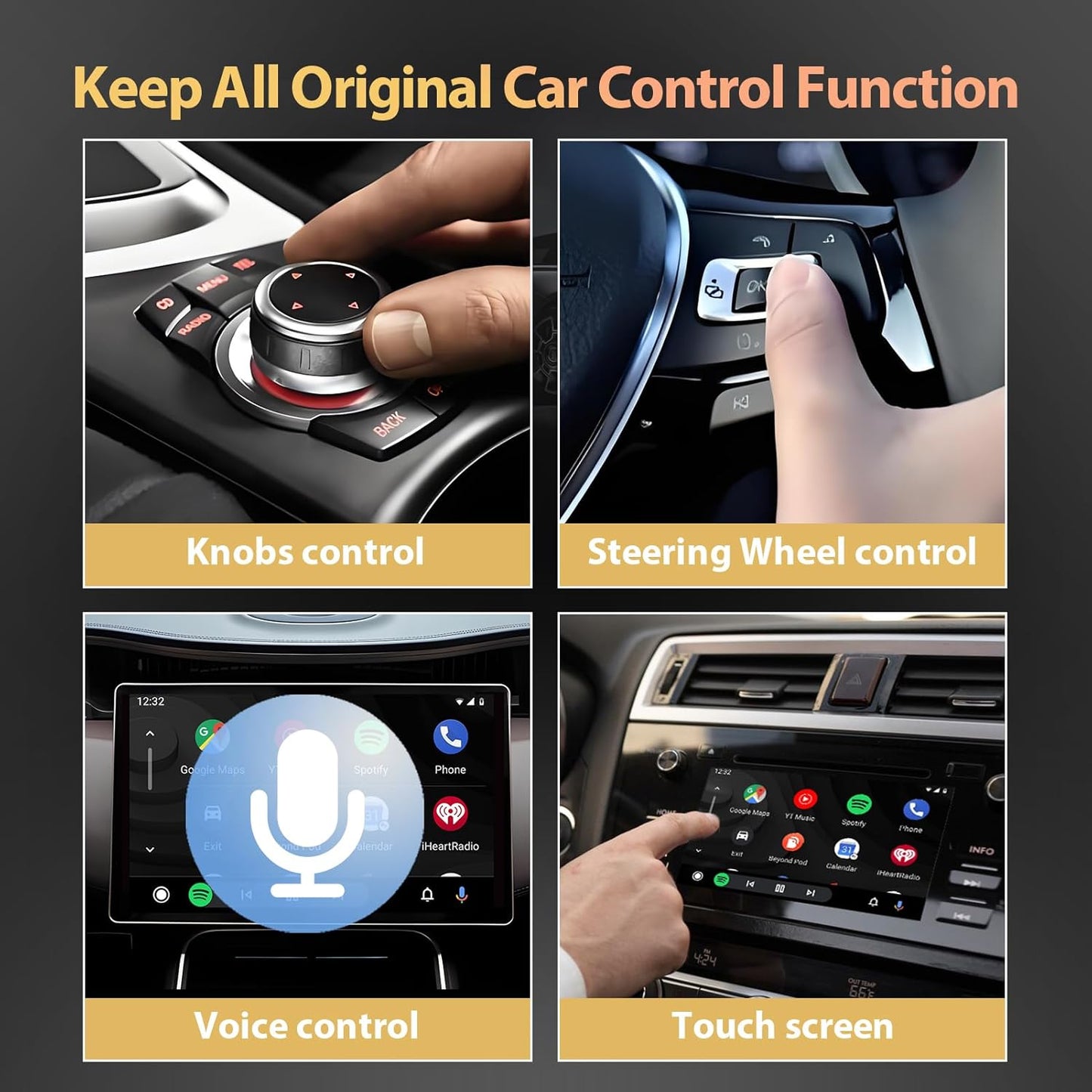 2 in 1 Wireless CarPlay & Android Auto Adapter Plug & Play 	Converts Wired to Wireless for Factory Wired Cars from 2016+